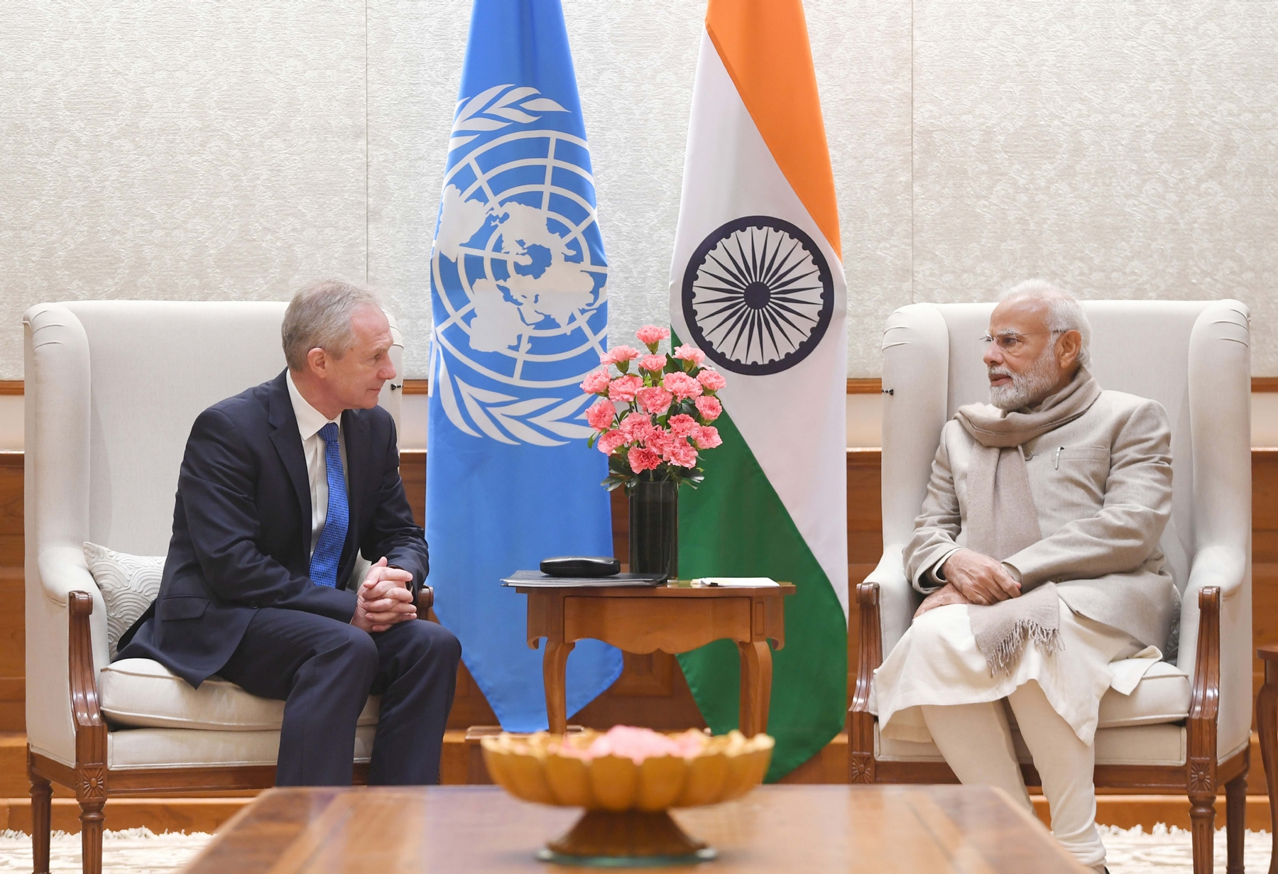 नई दिल्ली में समवार 30 जनवरी 2023 को प्रधानमंत्री नरेन्द्र मोदी से संयुक्त राष्ट्र महासभा के 77वें सत्र के अध्यक्ष साबा कोरोसी से मुलाकात की। हिन्दुस्थान समाचार/ फोटो गणेश बिष्ट 