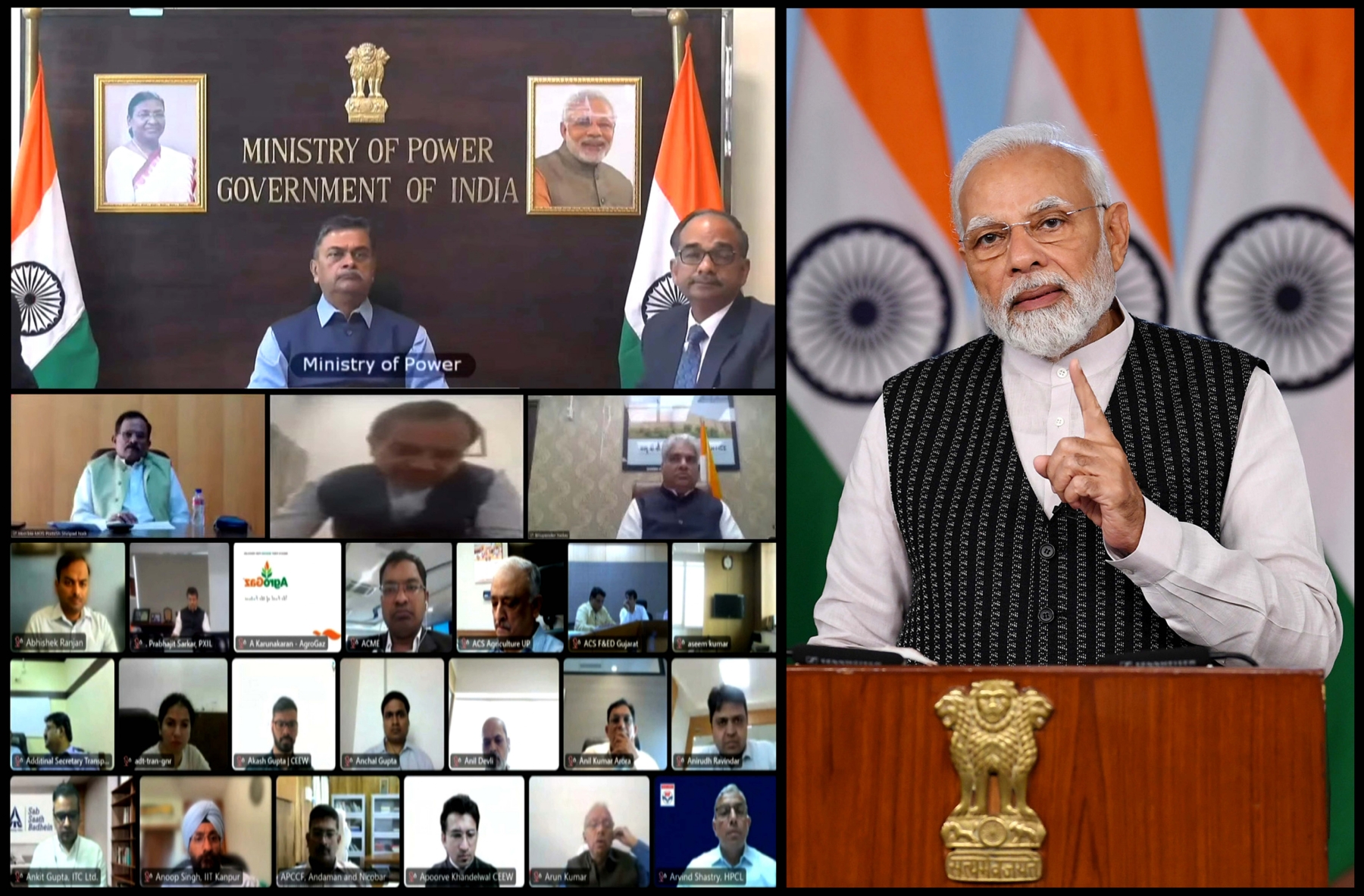 नई दिल्ली में गुरुवार 23 फरवरी को प्रधानमंत्री नरेन्द्र मोदी ने वीडियो कॉन्फ्रेंसिंग के माध्यम से 'हरित विकास' पर बजट के बाद के वेबिनार को संबोधित करते हुए। हिन्दुस्थान समाचार/ फोटो गणेश बिष्ट 