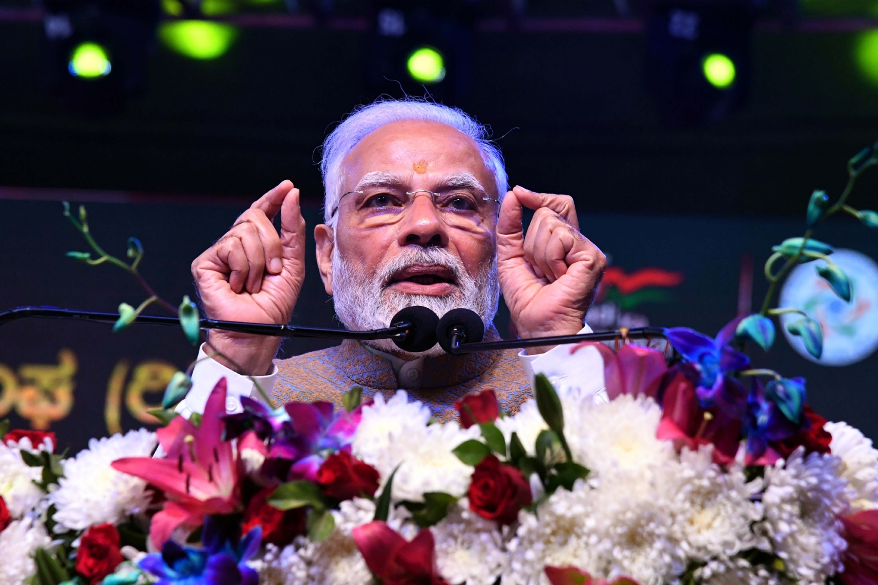 प्रधानमंत्री नरेंद्र मोदी ने दिल्ली में बरिसू कन्नड़ दिमदिमावा  सांस्कृतिक उत्सव को संबोधित करते हुए। यह कर्नाटक की ज्वलंत संस्कृति का जश्न मनाते कलाकार