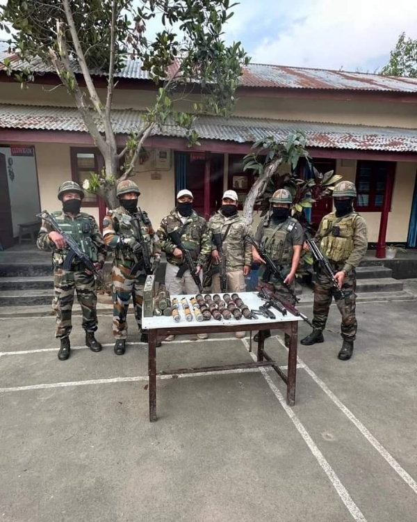 Huge catch of arms and ammunition recovered from Imphal