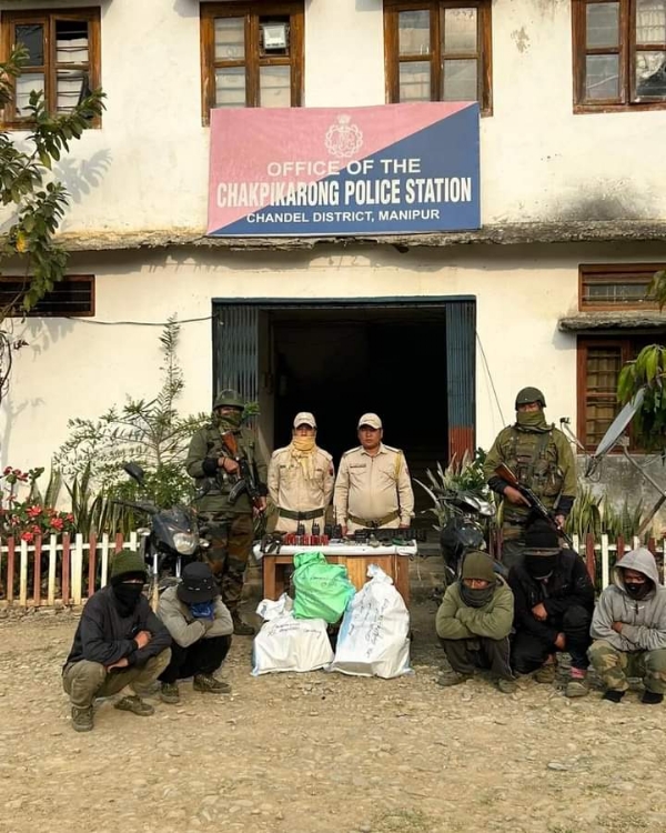 5 persons caught with drugs and arms in Manipur