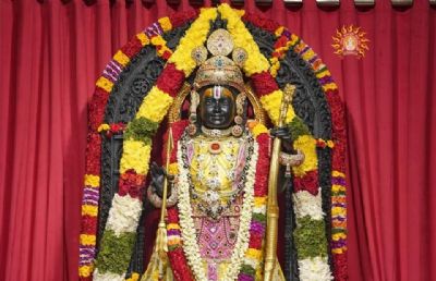 जन्मभूमि मंदिर में प्राण प्रतिष्ठा के बाद रामलला का हुआ पहला सूर्य तिलक