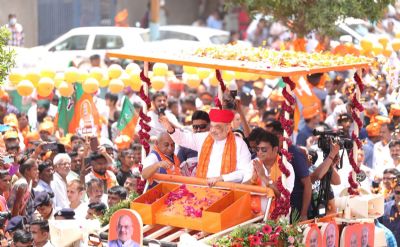 केन्द्रीय गृह एवं सहकारिता मंत्री अमित शाह ने गुजरात के साणंद, गांधीनगर और वेजलपुर में किया भव्य रोड-शो