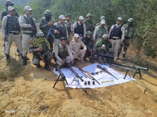 Huge catch of arms and ammunition recovered from Manipur