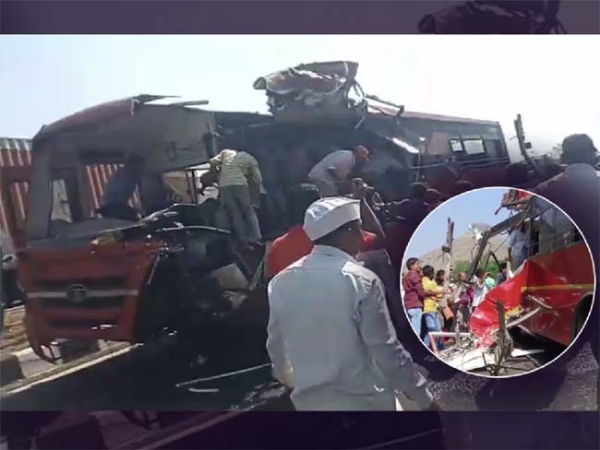 नासिक में चांदवड़ में एसटी बस टायर फटने से दुर्घटनाग्रस्त, 6 यात्रियों की मौत, 17 घायल