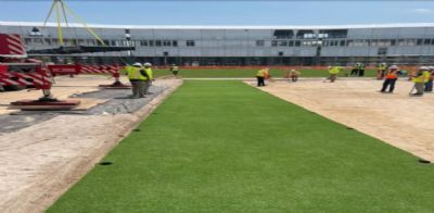 टी-20 विश्व कप 2024 : नासाउ काउंटी अंतरराष्ट्रीय क्रिकेट स्टेडियम में पिच निर्माण का कार्य शुरु