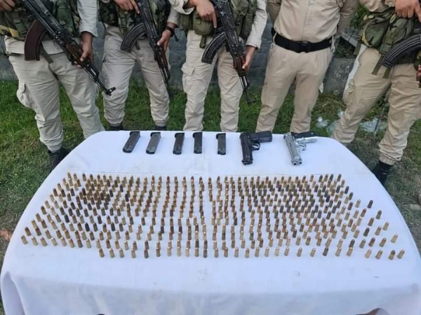 Arms and ammunition recovered from Imphal 