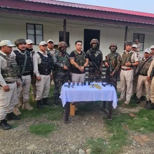 Arms and ammunition recovered in Imphal
