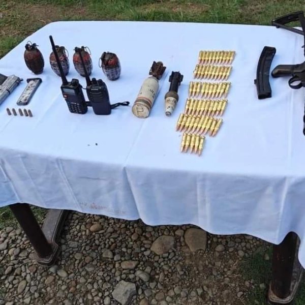 Arms and ammunition recovered in Imphal