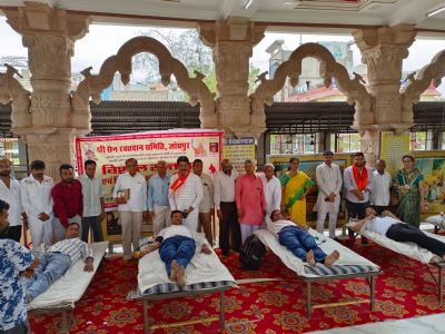 सैन जयंती महोत्सव का आगाज रक्तदान शिविर के साथ