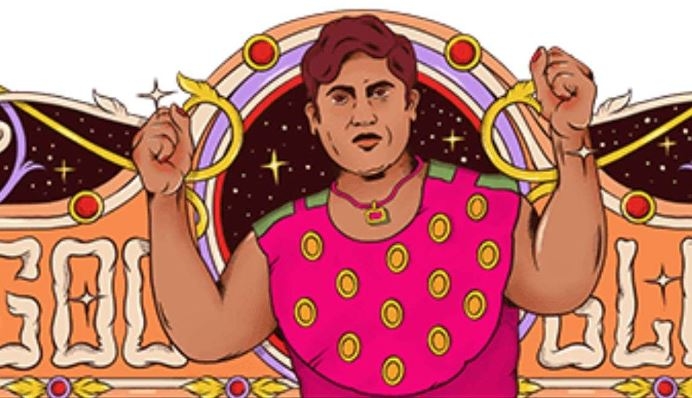 Google Doodle-Indias first female wrestler-Hamida Banu