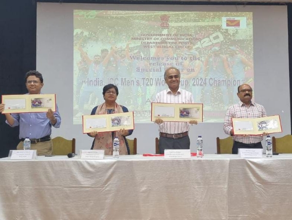 आईसीसी टी20 में भारत की जीत पर डाक विभाग(पश्चिम बंगाल सर्किल) ने जारी किया विशेष कवर 