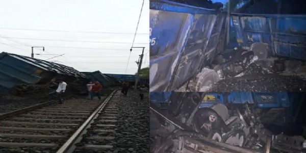 मप्रः पथरिया के पास कोयले से लदी मालगाड़ी हुई पटरी से उतरी, सात डिब्बे पलटे