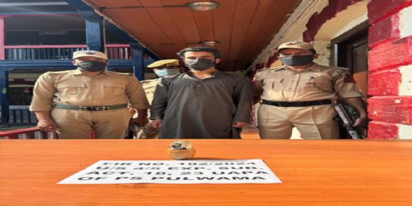 पुलवामा पुलिस ने नाका पार्टी पर हमले की साजिश को किया नाकाम, एक आतंकी  सहयोगी गिरफ्तार