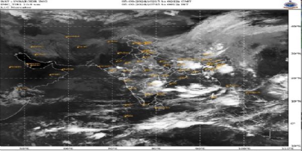 भारत मौसम विज्ञान विभाग ने उपग्रह से प्राप्त छवि के आधार पर मानसून संबंधी पूर्वानुमान जारी किया है।