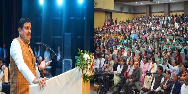 राष्ट्रीय बाल विज्ञान कांग्रेस में विद्यार्थियों संबोधित करते हुए मुख्यमंत्री डॉ. मोहन यादव