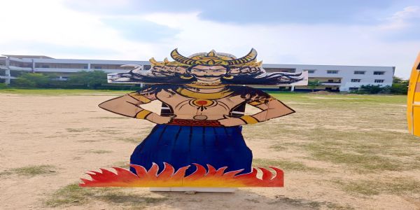 मोबाइल पर ‘जय श्री राम’ लिखते ही जला रावण, छात्रों का अनूठा डिजिटल रावण दहन