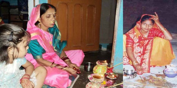 सुहागिनों ने चांद को अर्घ देकर पति की पूजा कर मांगी लंबी उम्र