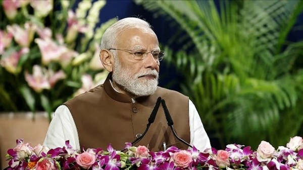 प्रधानमंत्री नरेन्द्र मोदी शनिवार को पूसा में कृषि कार्यक्रम को संबोधित करते हुए