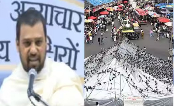 फोटो: मुंबई में पत्रकारों को संबोधित करते हुए जैन मुनि नीलेश चंद्र विजय