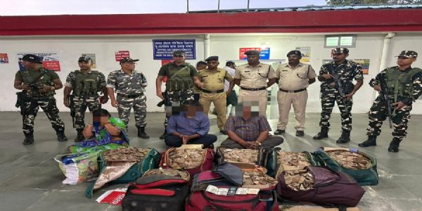 पैंगोलिन की खाल के साथ महिला समेत तीन व्यक्ति गिरफ्तार