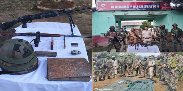 मणिपुर-चुराचांदपुर और बिष्णुपुर में हथियार और गोला-बारूद का जखीरा बरामद
