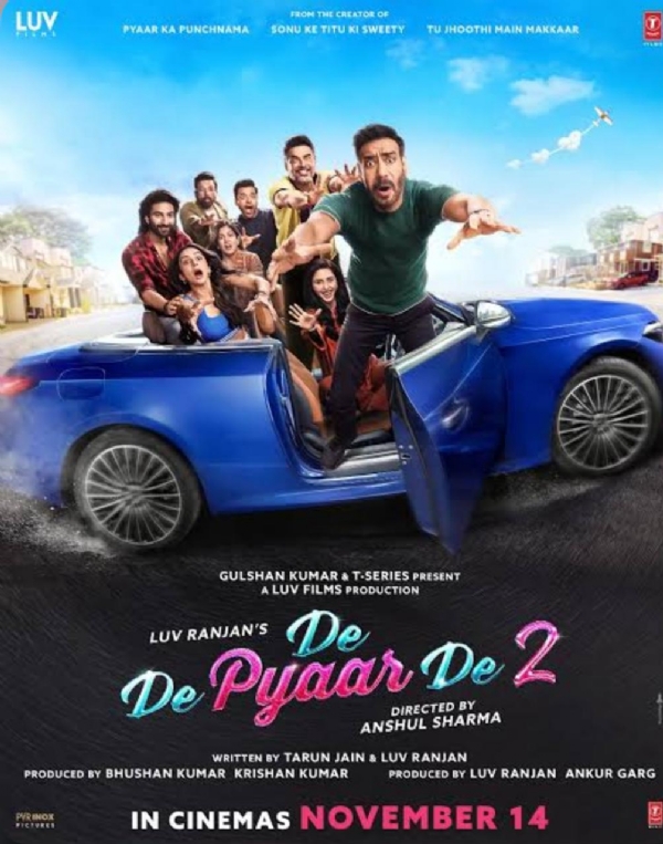 फिल्म दे दे प्यार दे पार्ट टू का पोस्टर एवं फिल्क की स्टार कास्ट। फिल्म दे दे प्यार दे पार्ट टू का पोस्टर एवं फिल्क की स्टार कास्ट।