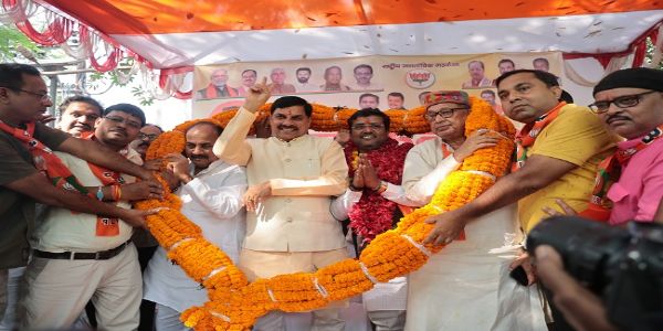 कुम्हरार से संजय गुप्ता ने किया नामांकन, मध्यप्रदेश के मुख्यमंत्री मोहन यादव हुए शामिल
