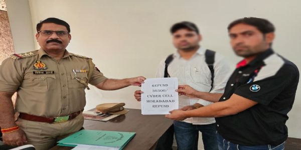 थाना साइबर सेल ने ठगी के 1,07,000 रुपये वापस कराए