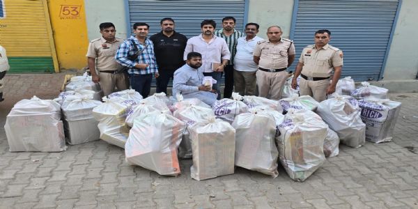 जींद पुलिस ने दुकान व गोदाम से 539.67 किलो पटाखे किए बरामद