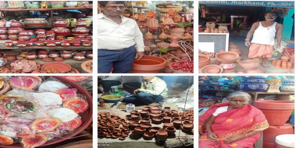 प्रधानमंत्री के आह्वान पर दीयों की बढी बिक्री, इस बार के बाजार से संतुष्ट है कुम्हार समाज