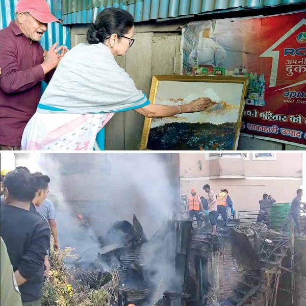 चित्र बनातीं मुख्यमंत्री ममता बनर्जी