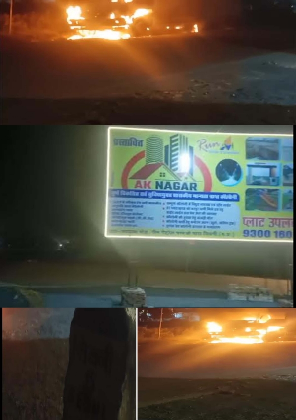Big news from Seoni: A truck caught fire, brought under control by the fire brigade.