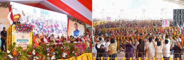 मुख्यमंत्री डॉ. मोहन यादव ने ब्यावरा में किसान सम्मेलन कार्यक्रम को संबोधित किया