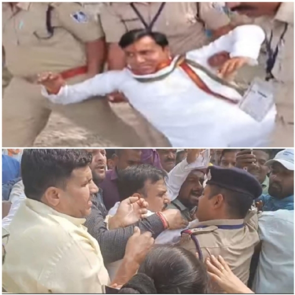 व पूर्व विधायक दांगी को सीएम के कार्यक्रम स्थल तक नही पहुंचने दिया