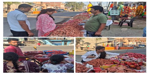 मिट्टी के दिये करेंगे दिपावली रोशन, वोकल फॉर लोकल का जबरदस्त असर -धार्मिक मान्यताओं के मुताबिक मिट्टी का दीपक जलाने से होती है मंगल और शनि की कृपा