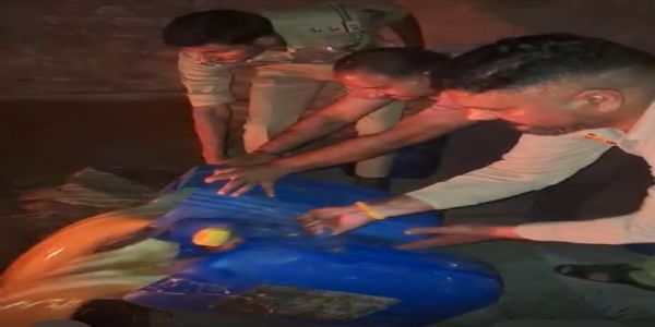 अवैध शराब कारोबारियों पर शिकंजा कसा, लगभग 1000 लीटर लाहन नष्ट की