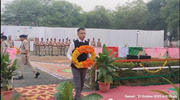 दमोह-पुलिस स्मृति दिवस दमोह में शहीदों को नमन
