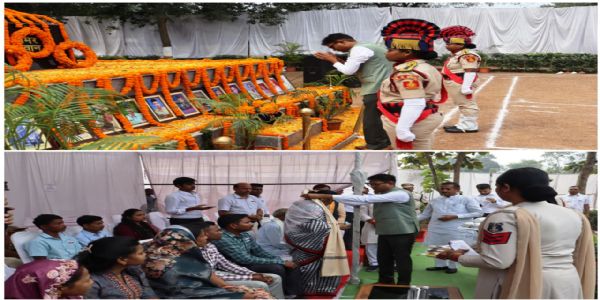 पुलिस स्मृति दिवस पर वित्त मंत्री ओपी चौधरी ने शहीद परिवारों को किया सम्मानित
