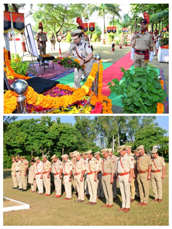 Tributes paid to martyred policemen at Police Training School, Kathua