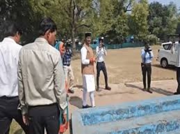 मंत्री विश्वास सारंग ने छठ पूजा घाट का निरीक्षण कर लिया तैयारियों का जायजा