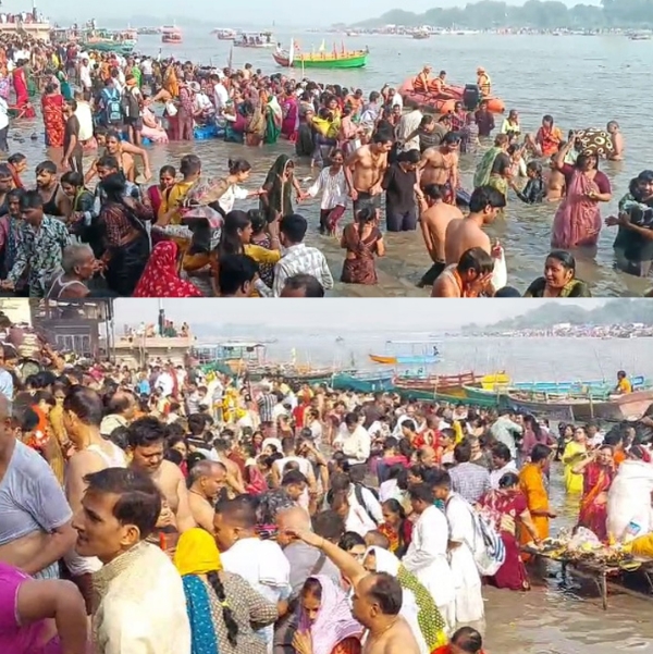 यमुना के घाटाें पर बहनाें अैार भईयाें का सैलाब