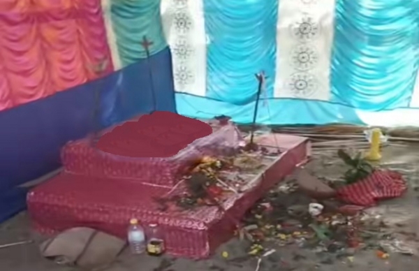 जयनगर में मां काली प्रतिमा गायब जयनगर में मां काली प्रतिमा गायब