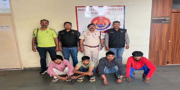 फरीदाबाद : चाकू मारकर युवक की हत्या के आरोप में चार गिरफ्तार