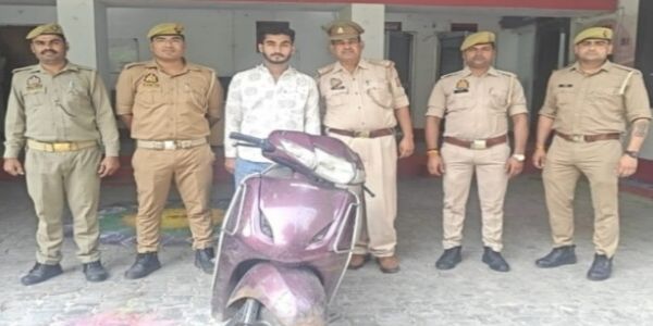 तीन दिन पूर्व दिनदहाड़े वृद्धा के गले से चेन खींचने वाले को पुलिस ने दबोचा