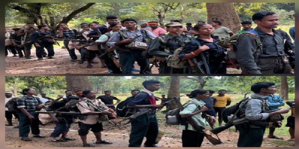 21 नक्सलियों ने 18 ऑटोमैटिक हथियार  के साथ किया आत्मसमर्पण 21 नक्सलियों ने 18 ऑटोमैटिक हथियार  के साथ किया आत्मसमर्पण