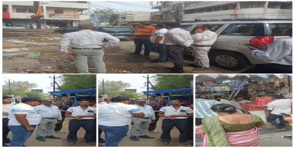 अतिक्रमण करने वाले 20 व्यवसायियों पर की गई चालानी कार्रवाई