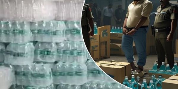बिसलेरी कंपनी के नाम से नकली पानी बेचता हुआ दुकानदार गिरफ्तार