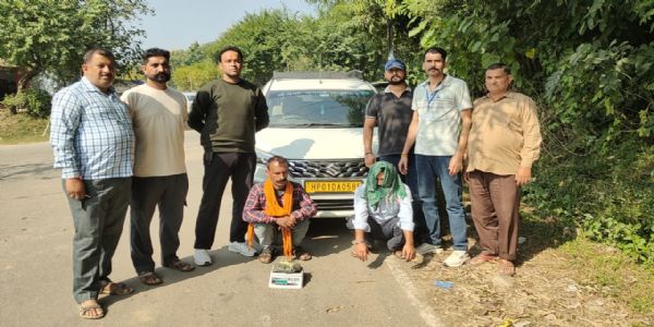नूरपुर में गाड़ी से 596 ग्राम चरस बरामद, दो गिरफ्तार