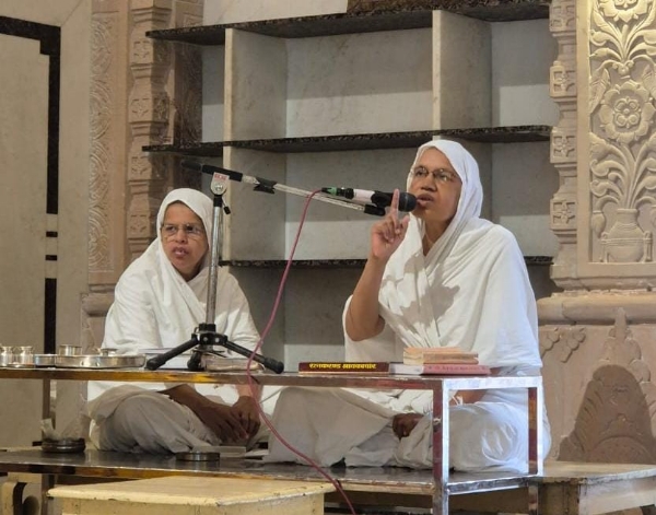 साध्वी का हुआ स्वागत